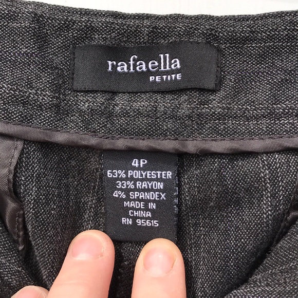 Rafaella Petite Gray Striped Ankle Dress Pants 4P - Picture 5 of 8